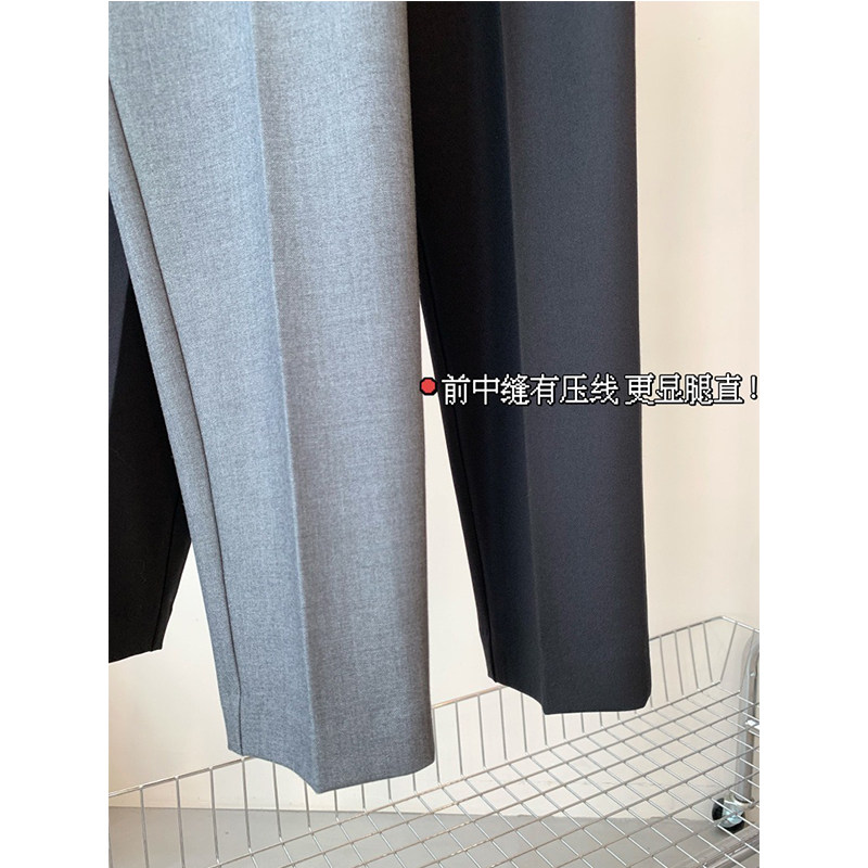 竹竿腿气质醋酸天丝高腰西裤女春夏季宽松百搭显瘦直筒裤烟管裤,淘宝优惠券,粉丝福利购,淘宝优惠卷