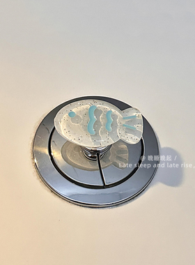 可爱小鱼马桶按压器冲水按钮