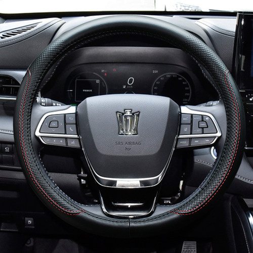 专用21~2026款丰田皇冠陆放方向盘套26四季24真皮23免手缝车把套 - 图0