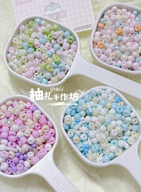玻璃diy手工奶油米珠手链项链
