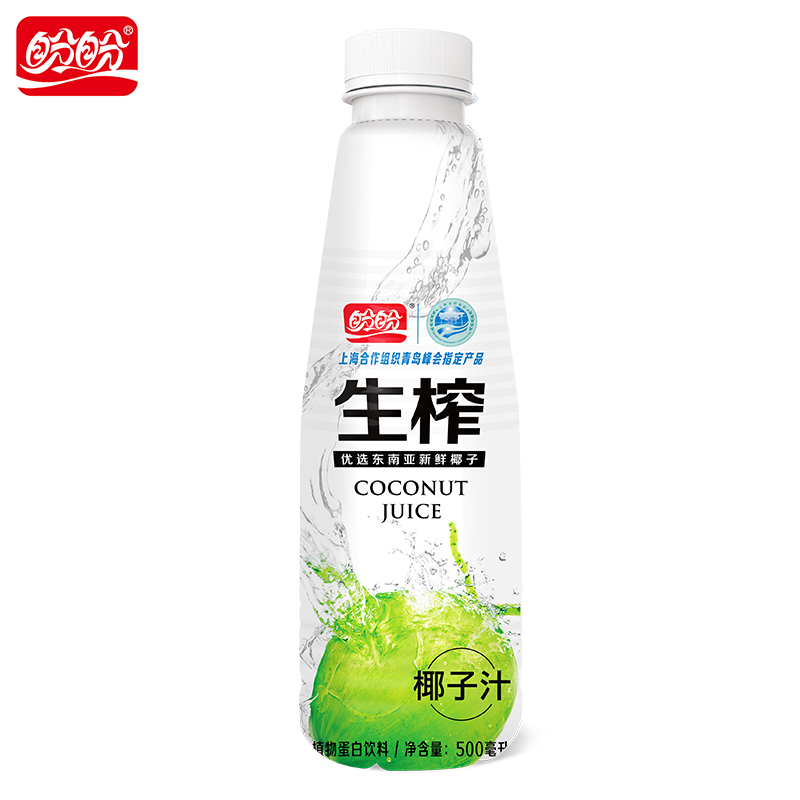 盼盼正宗生榨椰子汁新鲜进口鲜榨椰奶植物蛋白饮料整箱500ml*15瓶 - 图1