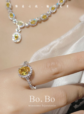 冰花锆石切翠绿精致戒指法式复古