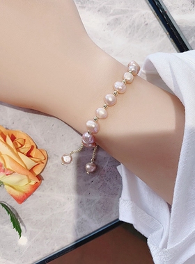 天然珍珠手串甜美日系高级感ins