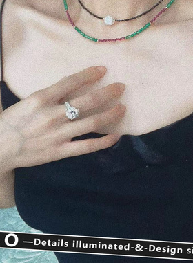 小众设计天然巴洛克珍珠项链人造黑尖晶水晶轻奢高级感潮锁骨链