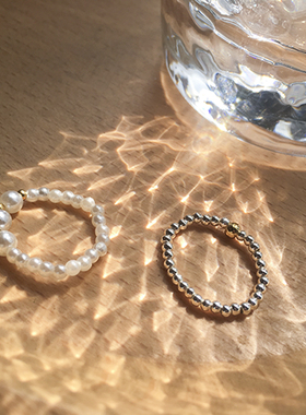 原创风纯银珍珠关节脚戒指