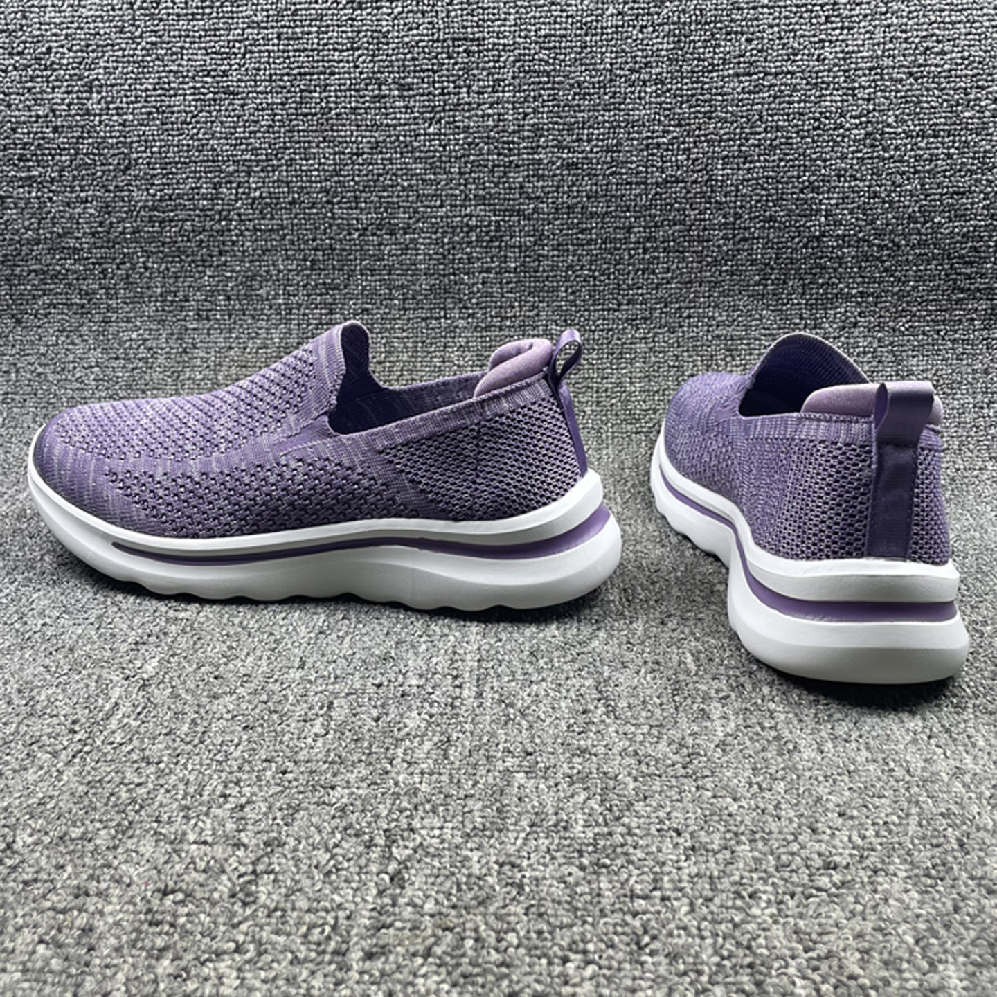 外贸女鞋丁香紫一脚蹬网面透气休闲健走运动鞋轻便软弹宽大码单鞋,淘宝优惠券,粉丝福利购,淘宝优惠卷