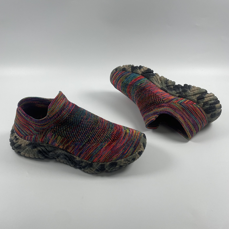 外贸跨境女鞋镂空透气套脚大码不规则迷幻彩轻便软弹一脚蹬单网鞋,淘宝优惠券,粉丝福利购,淘宝优惠卷