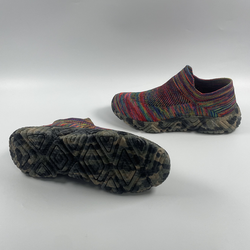 外贸跨境女鞋镂空透气套脚大码不规则迷幻彩轻便软弹一脚蹬单网鞋,淘宝优惠券,粉丝福利购,淘宝优惠卷