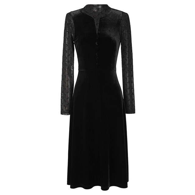 ແບບໃຫມ່ຕາຫນ່າງຄໍາ velvet slim dress ສໍາລັບແມ່ຍິງ