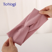 Toyogi yoga hair with sweat and sweat stop sweating motion head with new butterfly junction hair band Retro field Garden Wind hair band