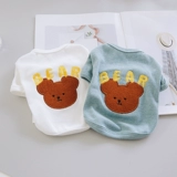 Pet Cat Bichon Pomeranian маленькая собака плюшевая одежда для собак весна летняя одежда весенняя говядина вязаная футболка