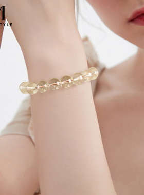 天然黄水晶手链女款轻奢高级感