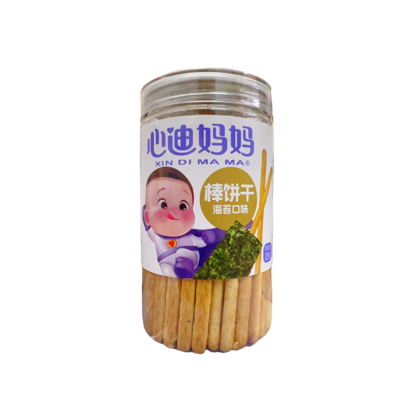 心迪妈妈棒饼125g零食炭烧棒手指饼干牛奶黑芝麻番茄海苔4桶包邮