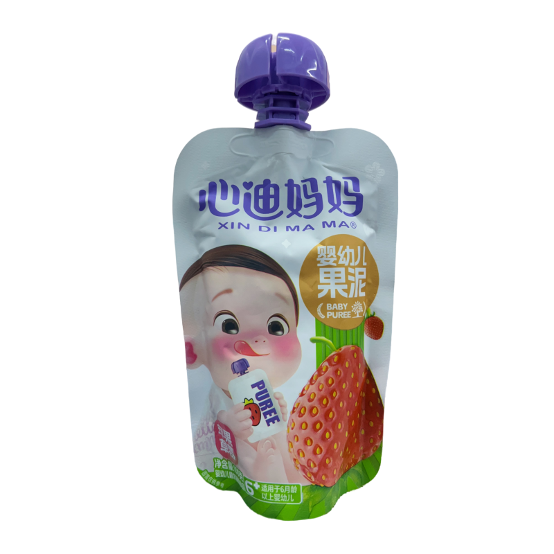 心迪妈妈婴标果汁泥6个月辅食婴幼儿无添加果泥儿童零食8袋起包邮