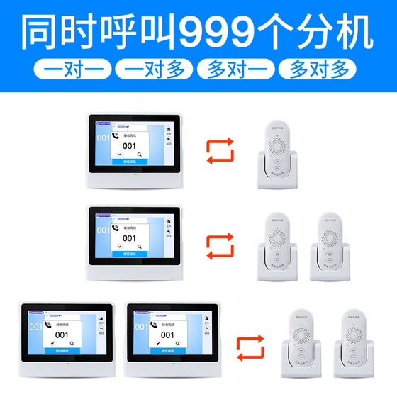 Wireless intercom pager tea house restaurant hotel hotel KTV club box service bell coffee shop chess and card room confinement center voice call pager two-way wireless intercom system