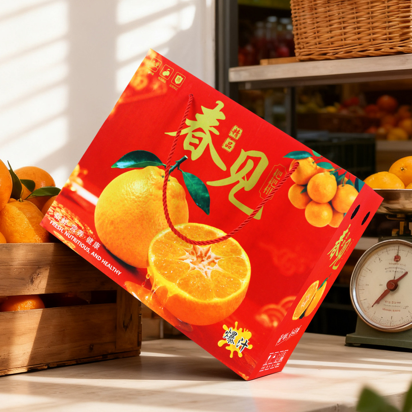 厂家直销春见耙耙柑包装纸箱高档手提礼品盒5-10斤装可印LOGO批发,淘宝优惠券,粉丝福利购,淘宝优惠卷