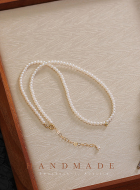 轻奢高级感施h家珍珠项链锁骨链