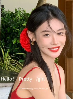 玫瑰花抓夹拍照显氛围