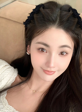 植绒编发发夹侧边碎发发卡
