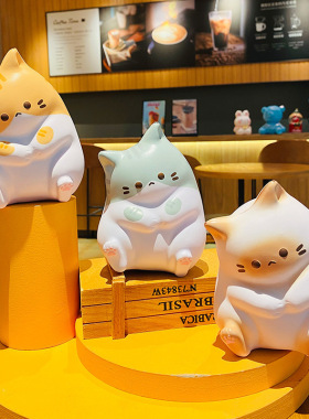 卡通可可猫解压玩具捏捏乐慢回弹桌面办公摆件可爱小礼品