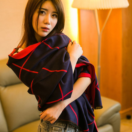 双面披肩围巾女两用秋冬季加厚保暖办公室斗篷午睡毛毯格子大披风,淘宝优惠券,粉丝福利购,淘宝优惠卷