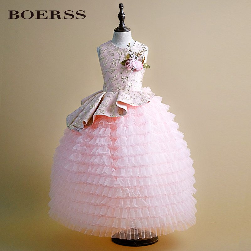 女童蓬蓬纱礼服洋气仙女主持公主裙 boerss儿童礼服