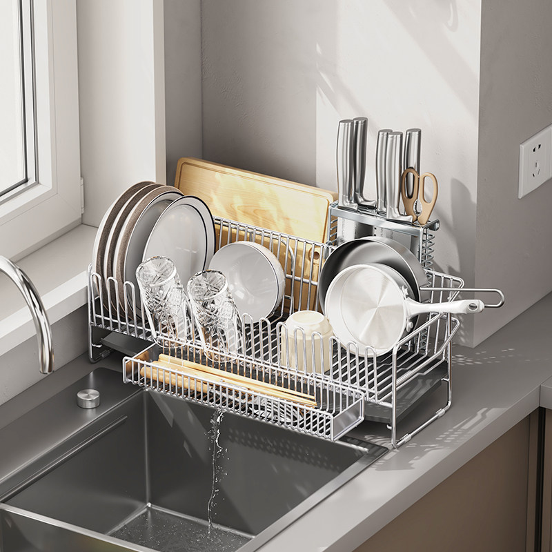 304不锈钢厨房碗碟架沥水架晾碗架窄边超窄水池碗筷碗盘子收纳架,淘宝优惠券,粉丝福利购,淘宝优惠卷