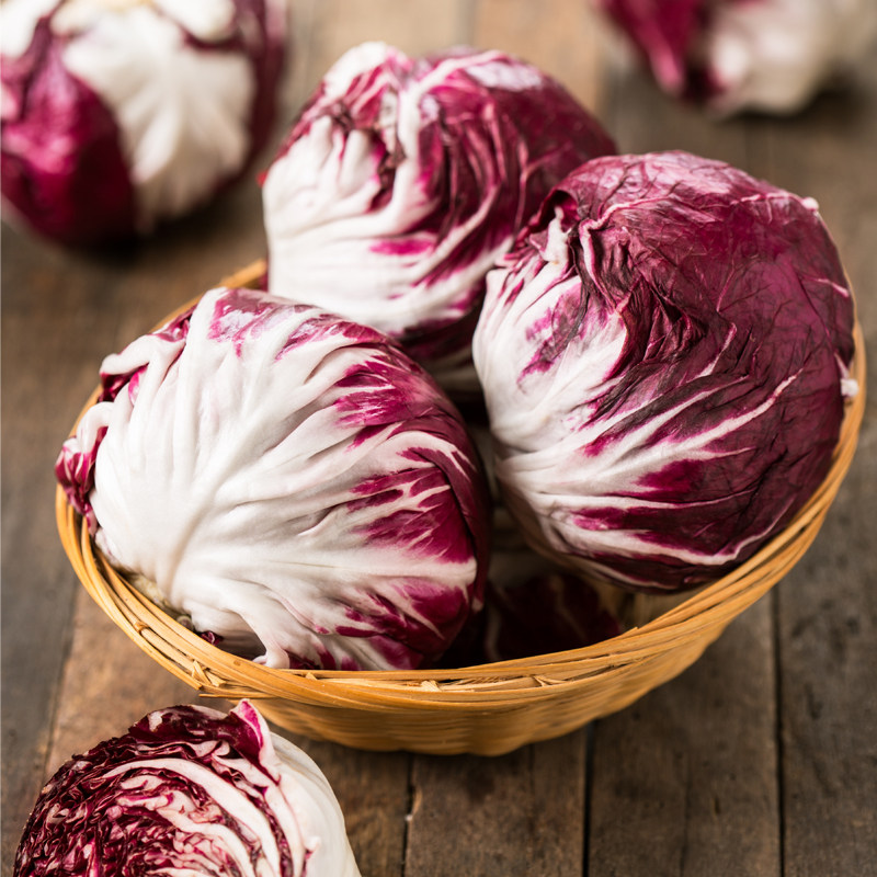 新鲜红菊苣500g 落地红球生菜紫苣 西餐蔬菜沙拉食材健身轻食配菜,淘宝优惠券,粉丝福利购,淘宝优惠卷