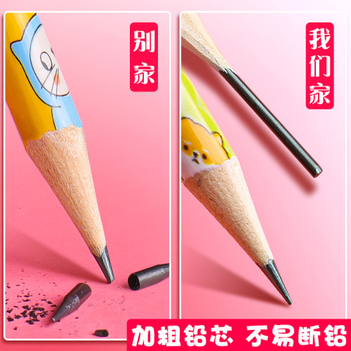儿童卡通铅笔hb奖励小学生专用一年级幼儿园开学季惊喜用品可爱创意带橡皮擦学习文具套装实用礼品礼物大礼包 - 图2