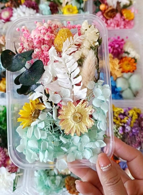 干花diy材料包永生花混装花盒