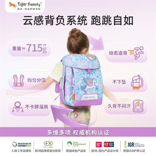 tigerfamily虎米书包小学生1-3年级儿童礼物男女孩护脊减负双肩包 - 图2