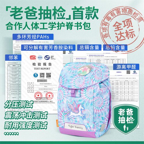 tigerfamily虎米书包小学生1-3年级儿童礼物男女孩护脊减负双肩包 - 图3
