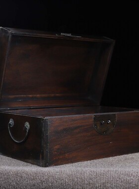 古玩杂项收藏花梨木镶嵌贝壳花鸟多宝盒收纳盒老货收藏品木盒