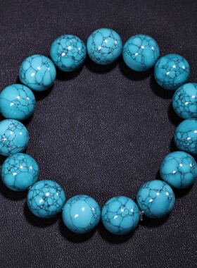 古董文玩绿松石手链手串配老漆器盒家用复古收藏老物件饰品把玩