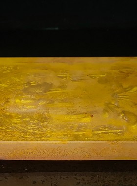 古玩寺院收描金释迦牟尼老水晶佛砖一对复古雕刻水晶寺庙佛堂供养