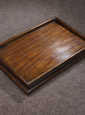 古玩杂项古董老货怀旧收藏老旧物件花梨木素面实木茶盘托盘摆件