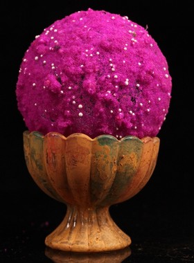 文玩回流幻彩球度母幻影金刚水晶球结缘供奉台摆件收藏品