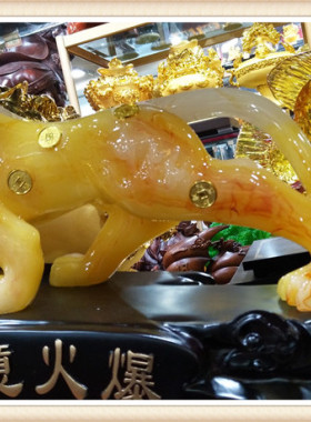 郑州礼品金钱豹工艺品摆件店铺 开业送礼乔迁新居客厅玄关收银台