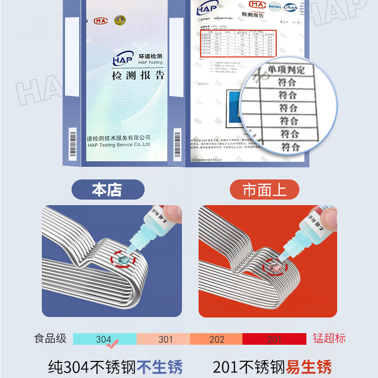 316不锈钢衣架无痕晾衣家用挂衣晒衣实心凉晾衣挂防风衣撑子儿童 - 图2