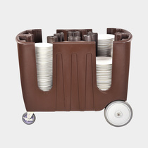 Hotel Buffet Restaurant Silent Delivery Bowl of dishes Plates Adjustable Plastic Disc transport transporter Collection carts