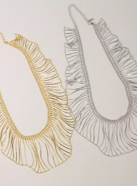 榴莲银饰 DURIAN 塞纳河之梦 通体925银流苏项链奢华晚宴锁骨链女