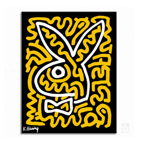 Playboy 花花公子 Keith Haring 凯斯哈林装饰画波普艺术简约时尚 - 图3