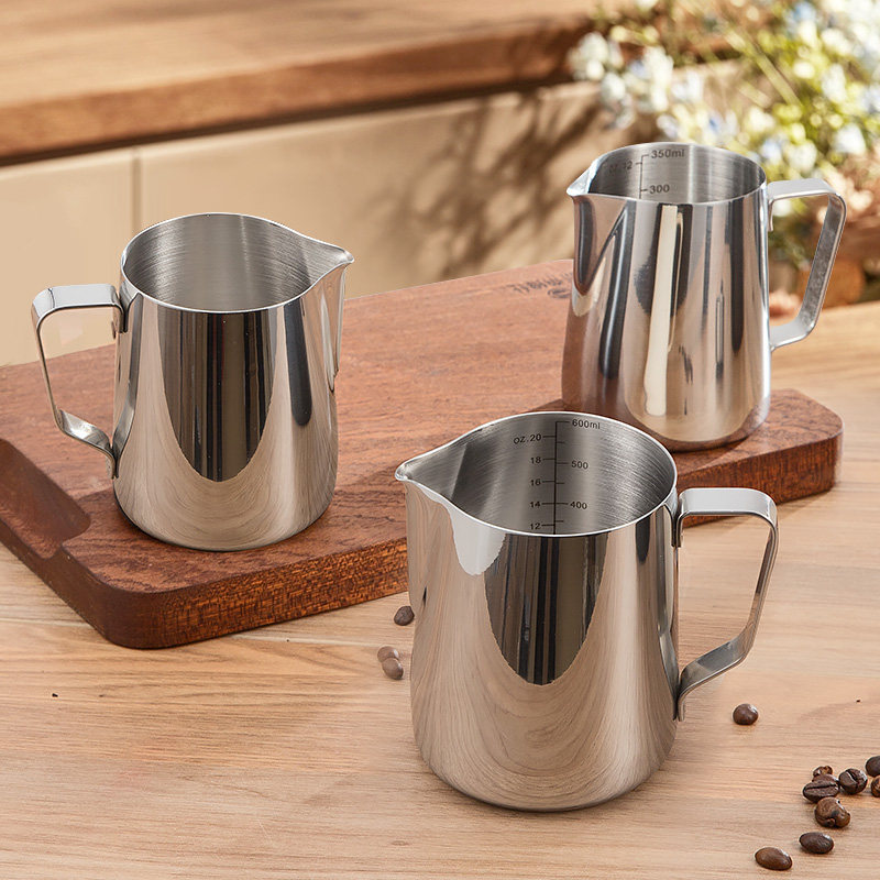 咖啡拉花杯304不锈钢拉花缸打奶泡杯带刻度尖嘴拉花神器咖啡器具,淘宝优惠券,粉丝福利购,淘宝优惠卷
