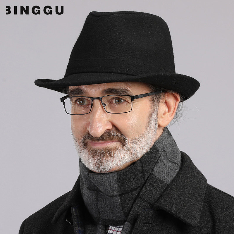 帽子男士礼帽春秋羊毛呢保暖爵士帽中老年冬季爸爸老人复古绅士帽,淘宝优惠券,粉丝福利购,淘宝优惠卷