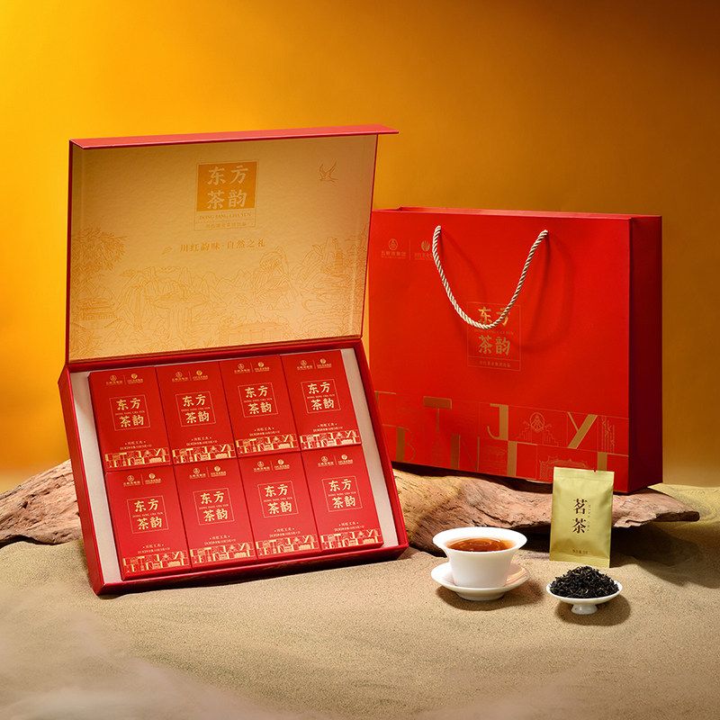 川红茶业特级工夫红茶非遗浓香茶叶东方茶韵礼盒120g多买多送