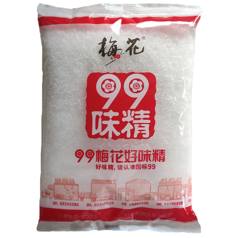 梅花味精2kg1kg400g200g99无盐纯味精大包装家用小袋增鲜调味料-图3