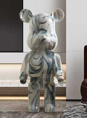 贝汉美轻奢暴力熊存钱罐大号落地摆件客厅装饰品电视柜流体熊