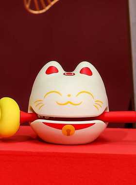 新款木鱼财富+1办公桌手办情绪网红系解压公仔发财木鱼圣诞礼物新