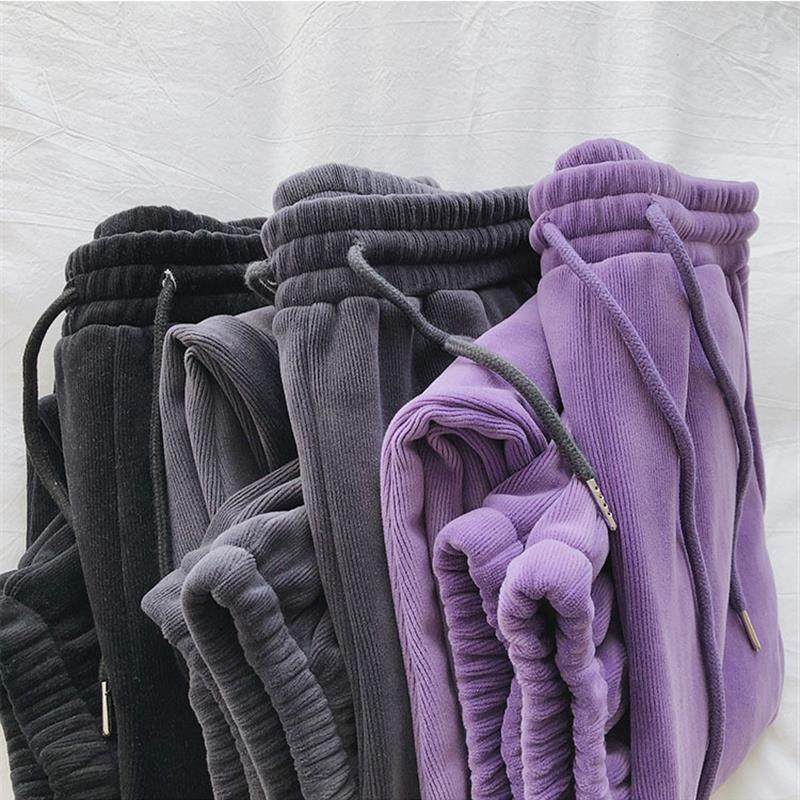 678(米呢复合真超)运动裤女秋冬加绒加厚束脚裤阔腿休闲保暖卫,淘宝优惠券,粉丝福利购,淘宝优惠卷