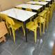 School employee company canteen slate table and chair combination